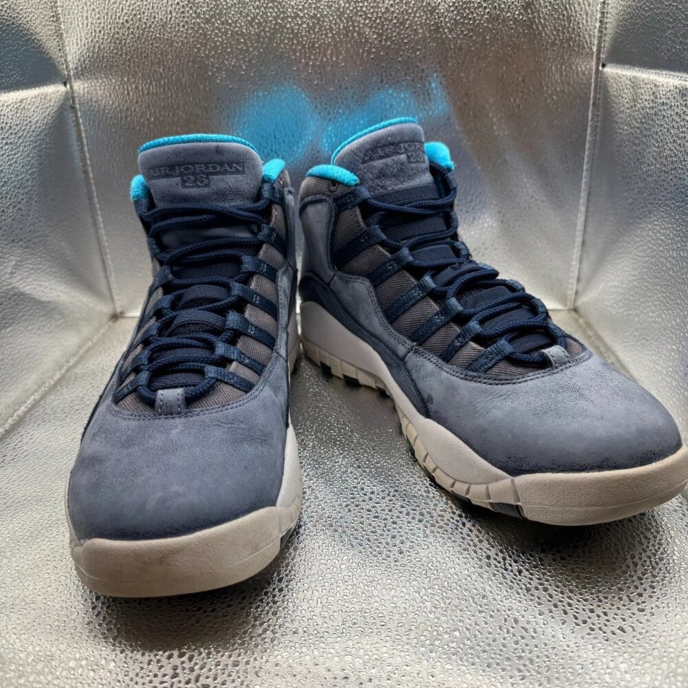 Size 11 Nike Air Jordan 10 Retro Los Angeles Mid Mens Blue Sneakers 310805-404 - Picture 3 of 12